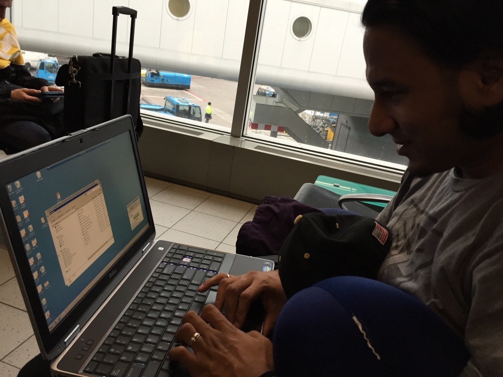 Halfway around the world and still doing work!