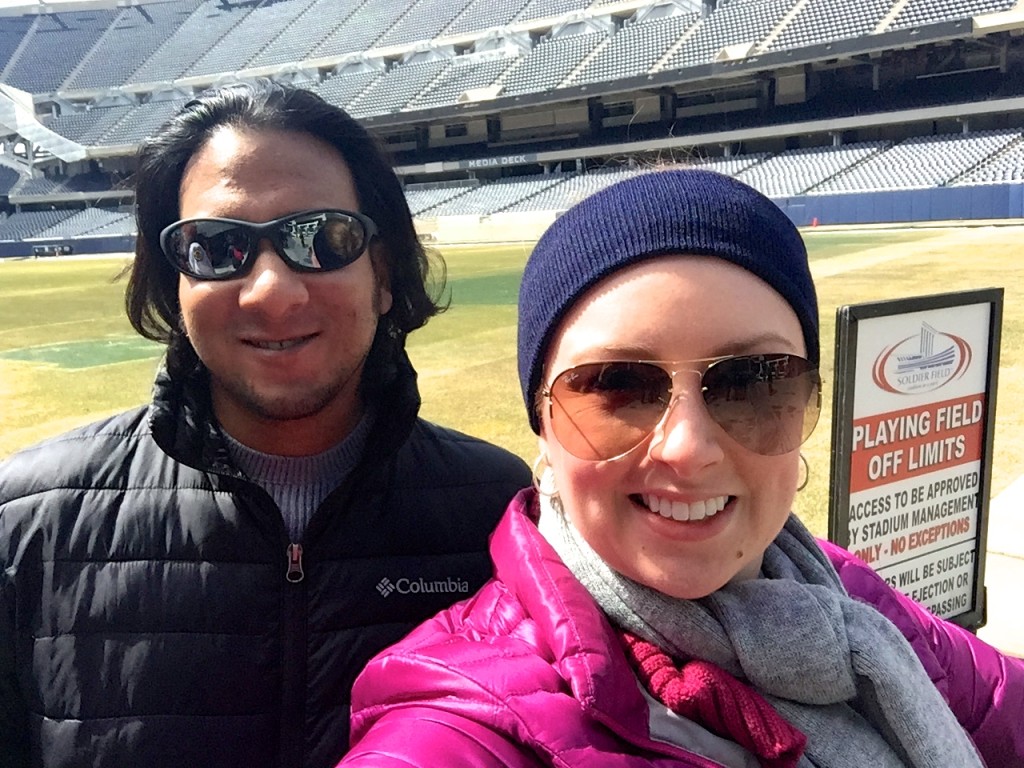 On the turf at Soldier Field