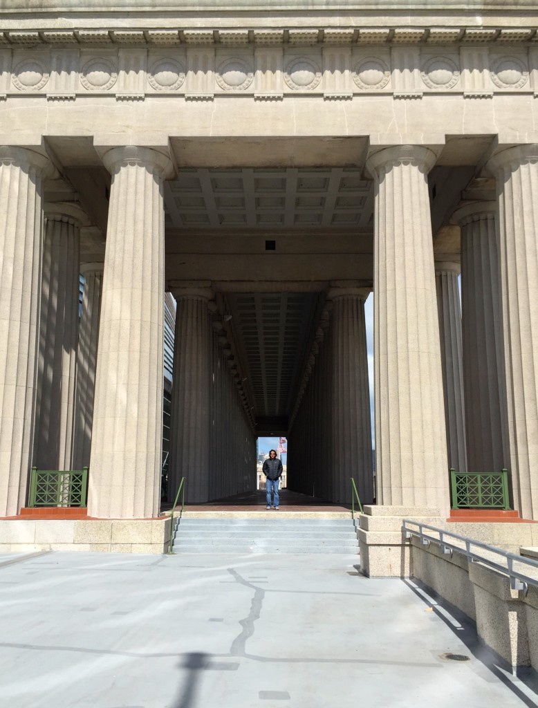 Original doric-style columns at Soldier Field
