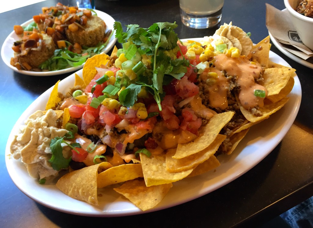 Native Nachos, polenta bites