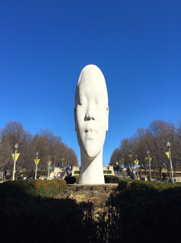 Giant head at Millennium Park