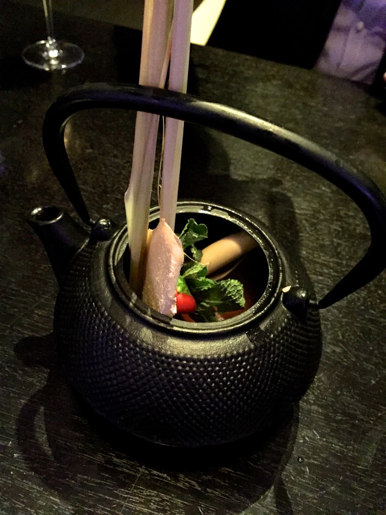 Broth simmering before our eyes